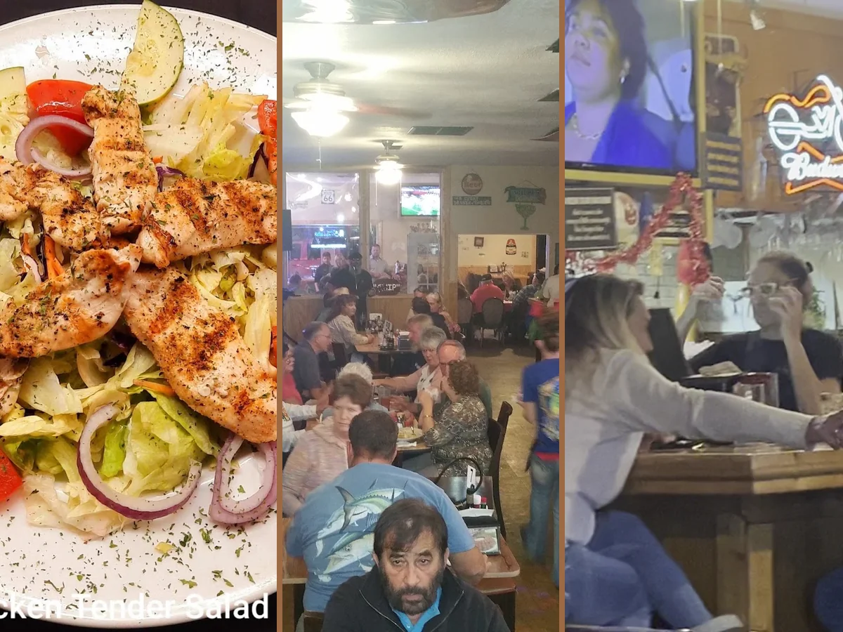Seafood platters on a casual restaurant table.